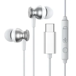 Joyroom JR-EC04 USB-C srebrne - Słuchawki - miniaturka - grafika 1