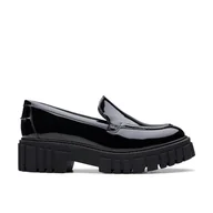 Trampki damskie - Clarks 261786824, Trampki damskie, Black Pat, 37 EU, Czarny (Black), 37 EU - miniaturka - grafika 1