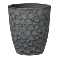 Donice - DHG Donica betonowa Vannes śr.44 cm szara pozłacana - miniaturka - grafika 1