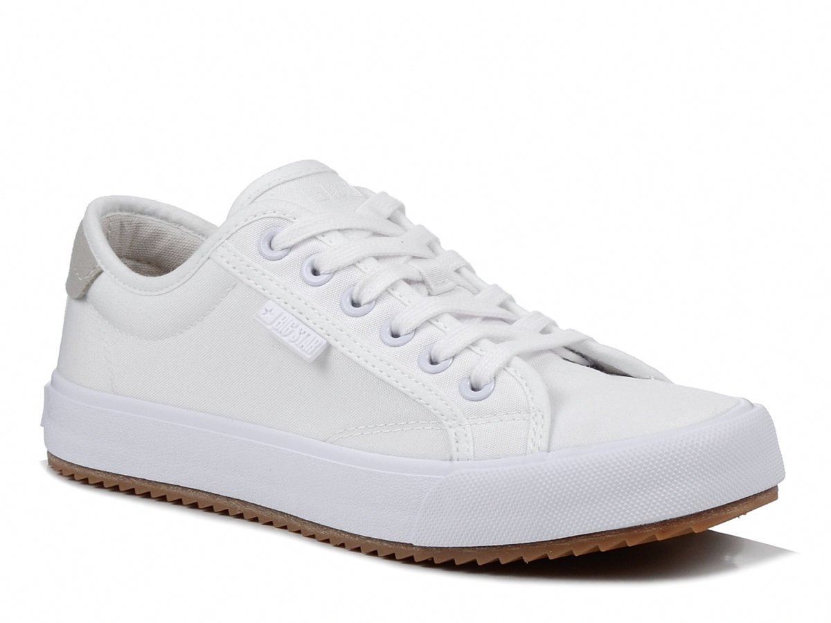 Trampki damskie białe Big Star TT274838 tekstylne sznurowane wygodne-41