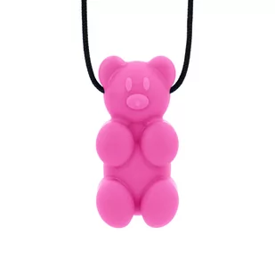 ARK Gummy Bear - Gryzak Naszyjnik w kształcie Misia Różowy - Miękki - Gryzaki dla dzieci - miniaturka - grafika 1