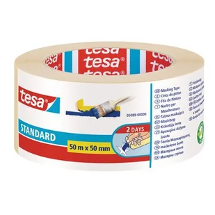 Taśma malarska maskująca Standard 50 m x 50 mm beżowa tesa® - Folie i taśmy malarskie - miniaturka - grafika 1