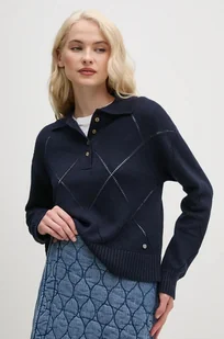 Pepe Jeans sweter IDRIS POLO damski kolor granatowy  PL702216 - Swetry damskie - miniaturka - grafika 1