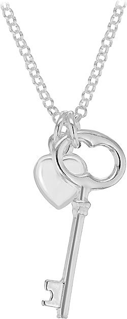 Tuscany Silver naszyjnik Klucz do Serca Srebro 925 Romantyczny Serce Klucz