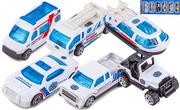 Samochody i pojazdy dla dzieci - AUTKA zestaw resoraków 6w1 RESORAKI POGOTOWIE karetka ambulans małe auta zabawki dla chłopca - miniaturka - grafika 1