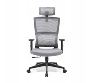 Fotele i krzesła biurowe - Black Point Oribu Biurowy do 150kg Tkanina Szary - miniaturka - grafika 1