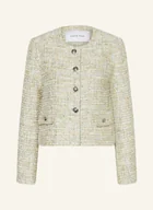Marynarki i żakiety damskie - Mrs & Hugs Blezer Z Bouclé Z Cekinami beige - miniaturka - grafika 1