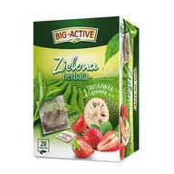 Herbata - Big-Active Zielona herbata z truskawką i graviolą 30 g (20 x 1,5 g) - miniaturka - grafika 1