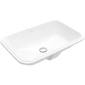 Umywalki - Villeroy & Boch Architectura umywalka 56x36 cm podblatowa prostokątna Weiss Alpin 5A776101 - miniaturka - grafika 1