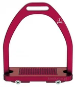 Akcesoria jeździeckie - JIN STIRRUP Strzemiona młodzieżowe JOKER czerwone - miniaturka - grafika 1