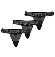Komplety bielizny - Wielopak stringów damskich Leo czarny, Teyli - miniaturka - grafika 1