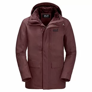 Jack Wolfskin Męska kurtka West Coast kurtka chroniąca przed warunkami atmosferycznymi, Cordovan Red, XXL - Kurtki męskie - miniaturka - grafika 1