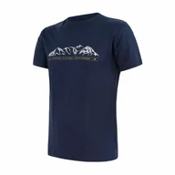 Koszulki sportowe męskie - Męska koszulka Sensor Merino Active Pt Mountains Rozmiar: XL / Kolor: niebieski - miniaturka - grafika 1