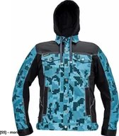 Odzież robocza - CERVA NEURUM CAMOUFLAGE kurtka z kapturem - męskia kurtka robocza, kaptur, 4 kieszenie, elastyczny materiał Trifibetex, nadruk moro, - morski 58 - miniaturka - grafika 1