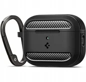 Akcesoria do słuchawek - Spigen Rugged Armor do Apple AirPods Pro 3 Matte Black - miniaturka - grafika 1
