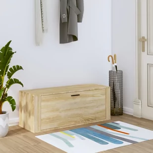 Szafka na buty, ścienna, dąb sonoma, 100x35x38 cm - Szafki na buty - miniaturka - grafika 1