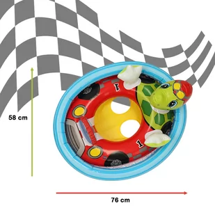 INTEX 59570 Koło do pływania dmuchane ponton plażowy żółw max 23kg 3-4lata - Materace dmuchane i koła do pływania - miniaturka - grafika 2