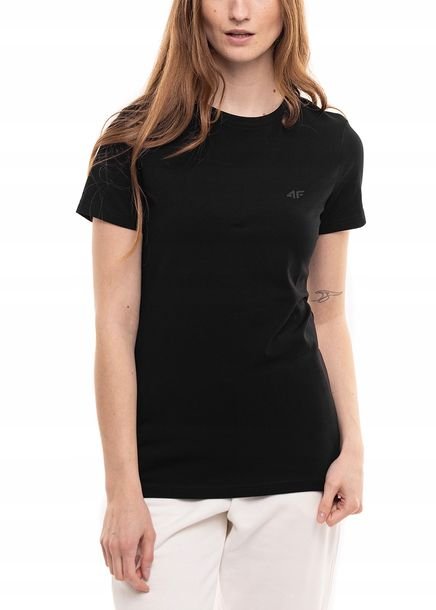 Koszulka Damska 4F T-shirt Bluzka Sportowa Treningowa Bawełniana Czarna S
