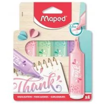 Zakreślacz Flex pastel 4 szt. MAPED - Przybory szkolne - miniaturka - grafika 1