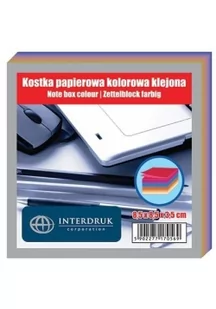 Inter Druk Kostka papierowa kolorowa 8.5 x 8.5 x 3.5 cm klejona biurowa - Notesy i bloczki - miniaturka - grafika 2