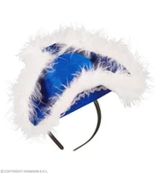 Stroje karnawałowe - KAPELUSIK BAROKOWY NIEBIESKI NA OPASCE - miniaturka - grafika 1