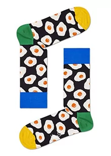 Happy Socks Sunny Side Up Sock, kolorowe i zabawne, Skarpety dla kobiet i mężczyzn, Czarny-Zielony-Pomarańczowy-Biały (41-46) - Skarpetki męskie - miniaturka - grafika 1