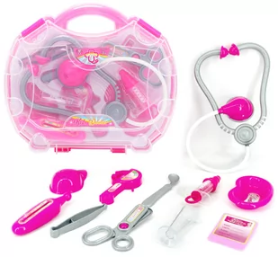ZESTAW LEKARSKI W WALIZCE 12 ELEMENTÓW ZABAWKA DLA DZIECI - Zabawy w naśladowanie dorosłych - miniaturka - grafika 1