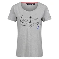Koszulki sportowe damskie - T-Shirt Damski Napisy Melanżowy Filandra VIII - miniaturka - grafika 1