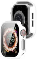 Akcesoria do smartwatchy - Bizon Etui ze szkłem do zegarka Case+Glass Watch do Apple Watch 10 46mm, białe - miniaturka - grafika 1
