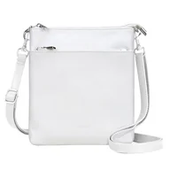 Torebki damskie - befen Torba na ramię z prawdziwej skóry, damska, średnia, z kieszenią na telefon komórkowy, mała torebka na telefon komórkowy, do zawieszenia, z regulowanym, odpinanym paskiem na ramię, A-biały - miniaturka - grafika 1