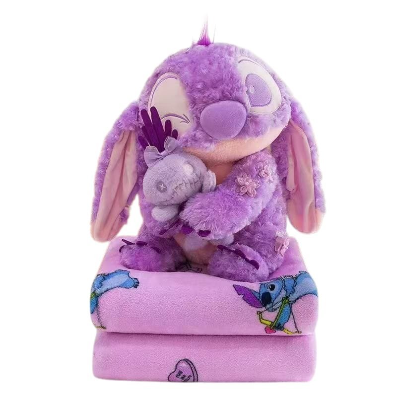 Fioletowy Stich z Cieplutkim Kocykiem - Idealny Prezent dla Dzieci