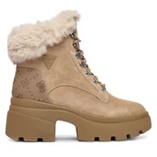 Botki damskie - Trzewiki Guess FLFYRL SUE10 Beżowy - miniaturka - grafika 1