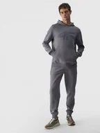 Spodnie sportowe męskie - Męskie spodnie dresowe joggery 4F 4FWMM00TTROM0943 - szare - miniaturka - grafika 1