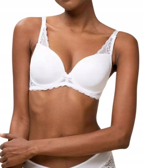 TRIUMPH BIUSTONOSZ DAMSKI BIAŁY Z KORONKĄ 80D K_A