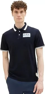 Koszulki męskie - TOM TAILOR Męska koszulka polo, 1036340, 10668-Sky Captain Blue, XXL, 10668 - Sky Captain Blue, XXL - grafika 1