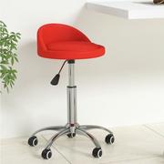 Krzesła - vidaXL Obrotowe krzesło stołowe winna czerwień obite sztuczną skórą 333611 - miniaturka - grafika 1