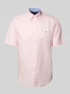 Koszule męskie - Koszula casualowa o kroju regular fit z mieszanki bawełny i lnu - miniaturka - grafika 1