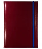 Notesy i bloczki - Notes książkowy A4 AVI BORDOWY gumka zamykająca niebieska, notatnik - miniaturka - grafika 1