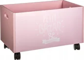 Pojemniki na zabawki - Atmosphera Wózek, kufer na zabawki - kolor różowy, 48 x 30 x 28 cm - miniaturka - grafika 1