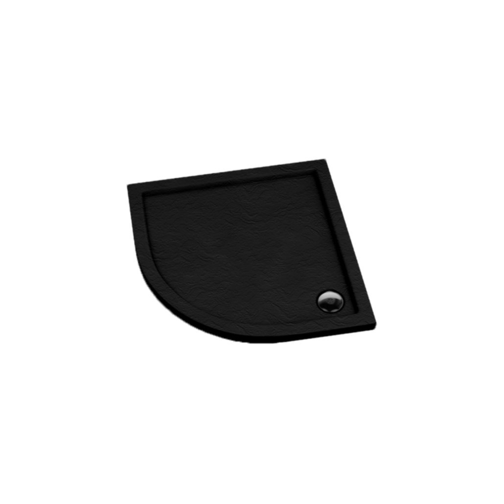 Alkotest KNG.B-02-P-90-5/3-BLACKSLATE-90 / AQUAFORM / SLIM / BRODZIK 90X90X5/3 PÓŁOKRĄGŁY R550, FI90, CZARNY ŁUPEK /