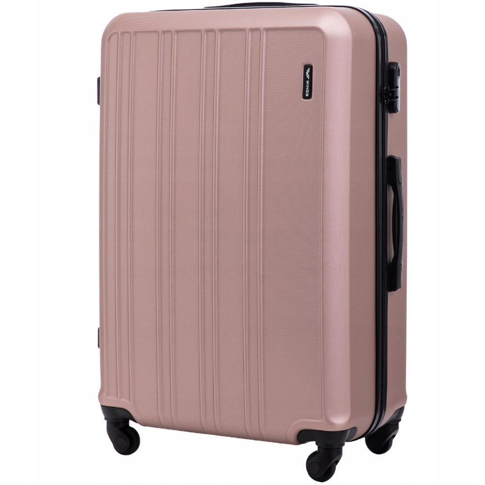 WALIZKA PODRÓŻNA XXL na 4 kółkach DUŻA z zamkiem szyfrowym TWARDA ABS WINGS