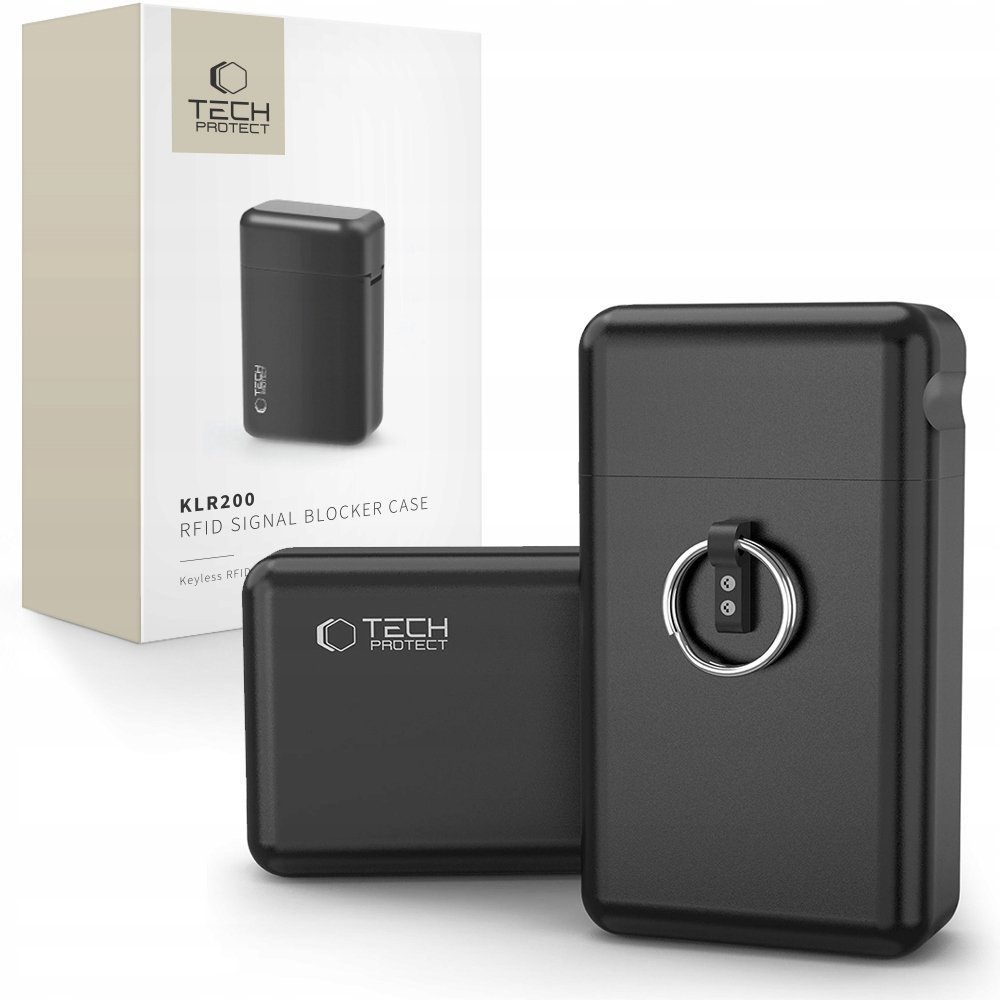 ETUI RFID TECHPROTECT KLR200 DO KLUCZYKÓW SAMOCHODOWYCH CZARNE POKROWIEC