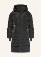 Płaszcze damskie - Neo Noir Płaszcz Pikowany Lucette Z Odpinanym Kapturem schwarz - miniaturka - grafika 1