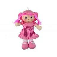 Lalki dla dziewczynek - Lalka szmacianka różowa w paski 28cm Leantoys - miniaturka - grafika 1