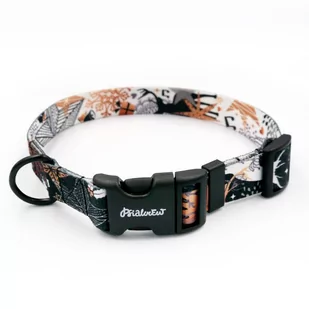 Obroża świąteczna Regulowana dla Psa Psiakrew- Deer Calls taśma, 2,5 cm czarne okucia-XXL 38-52 cm - Obroże dla psów - miniaturka - grafika 1