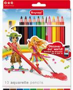 Kredki, ołówki, pastele i pisaki - Bruynzeel/sakura Bruynzeel Aquarelle Pencils Kredki akwarelowe10kol 3550K10B - miniaturka - grafika 1