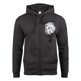 bluza WASTELAND - SURVIVE, rozpinana z kapturem, ciemnoszara-XXL - Bluzy męskie - miniaturka - grafika 1