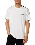 Koszulki męskie - Armani Exchange Męski T-Shirt Regular Fit Scribble Logo Tee T-Shirt, biały, L - miniaturka - grafika 1