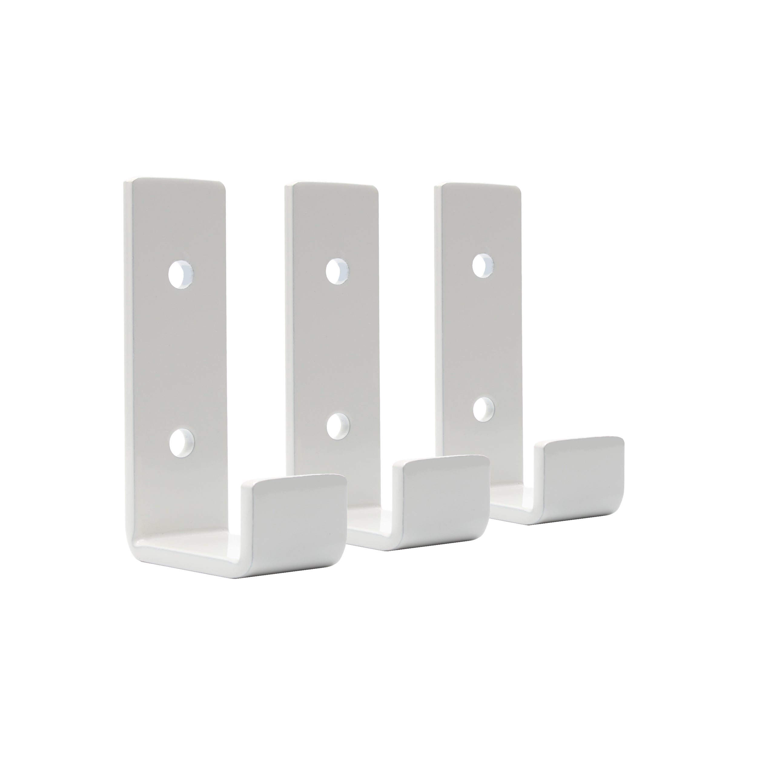 Natural Goods Berlin wieszak ścienny KREUZBERG, wieszak na płaszcze, wieszak do szatni, wieszak na ręczniki, biały, 3 szt