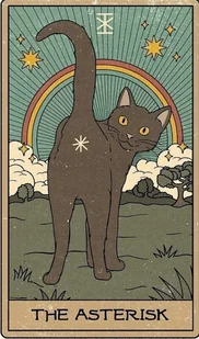 PODKŁADKA POD MYSZ Nadruk 22x18 cm The Asterisk Cat Kot Śmieszny Prezent - Podkładki pod mysz - miniaturka - grafika 1